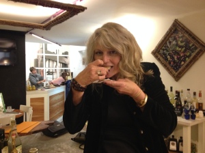 Renee at olive oil tasting in Orvieto